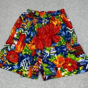 Vintage KWBL Womens Size M Pull On High Waist Tropical Shorts